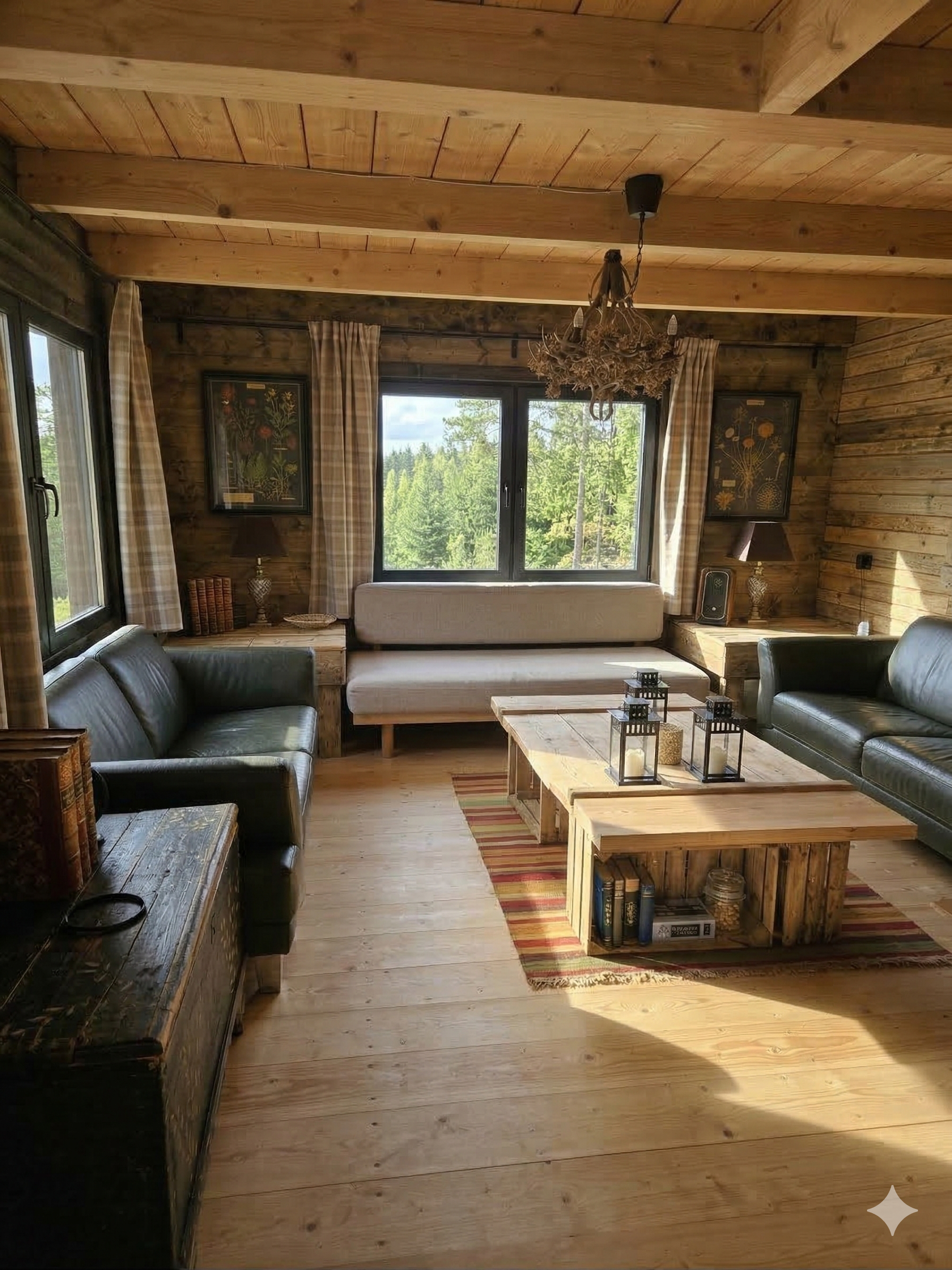 Przestronny salon w dzień